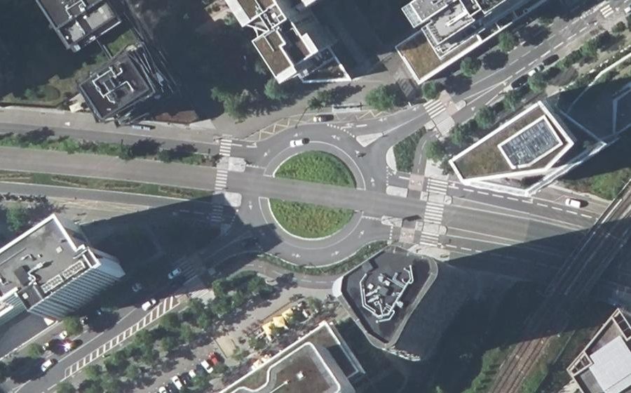 Vue aérienne du Rond-Point de Berlin