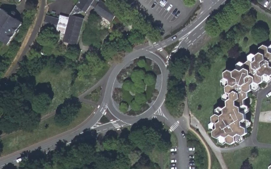 Vue aérienne du Boulevard de la Marianne