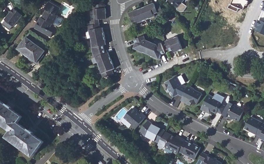 Vue aérienne du Rue René La Combe