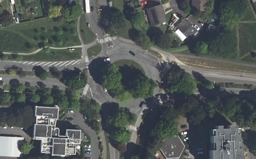 Vue aérienne du Rond-Point des Landettes