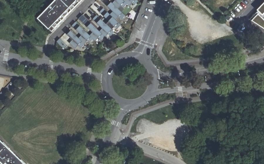 Vue aérienne du Rond-Point du Pont Boullet