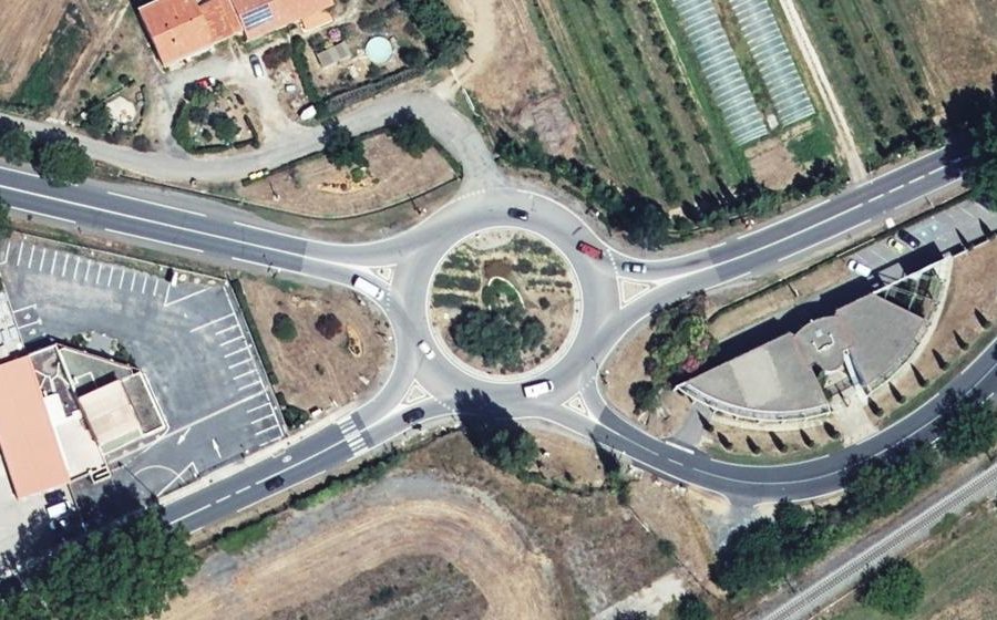 Vue aérienne du Rond-Point du Canigou
