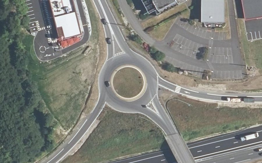Vue aérienne du Rond-Point de la Chesnaye