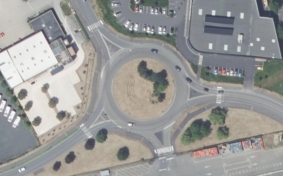 Vue aérienne du Rond-Point Antoine Becquerel