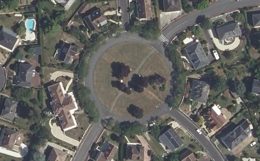 Vue aérienne du Rond-Point des Petits Clos