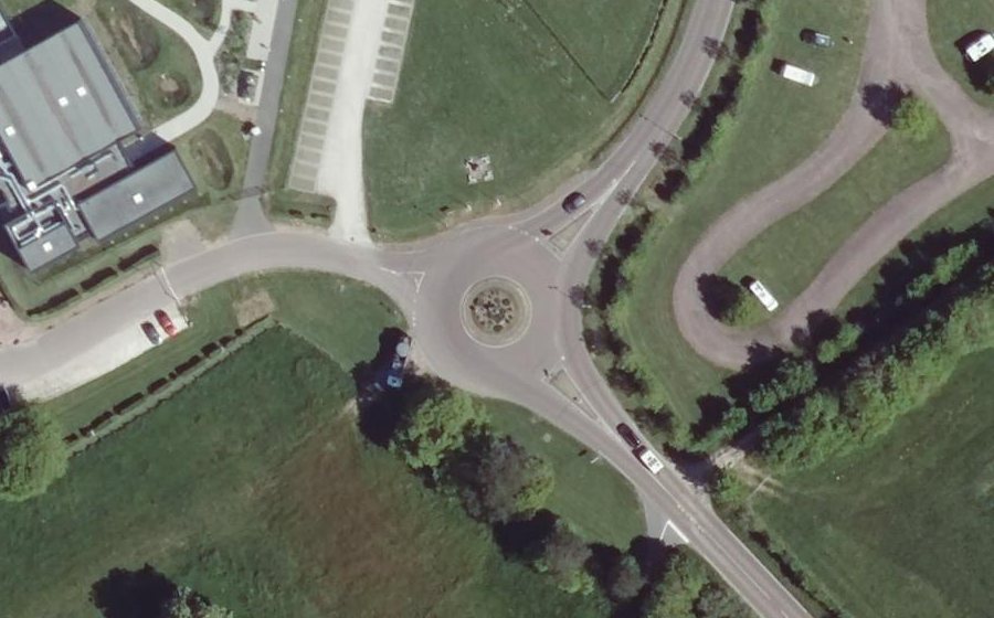 Vue aérienne du Rond-Point Sainte-Ôde