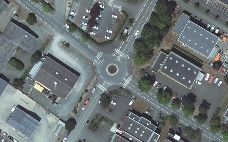 Vue aérienne du Rond-point anonyme n°5002999