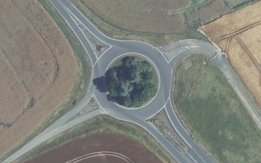 Vue aérienne du Rond-point anonyme n°5003948