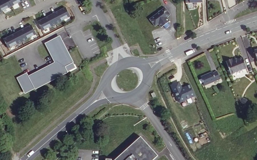 Vue aérienne du Rond-Point Michel-Caugant