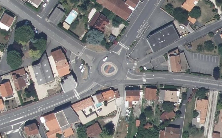 Vue aérienne du La Maison d'Ardoise