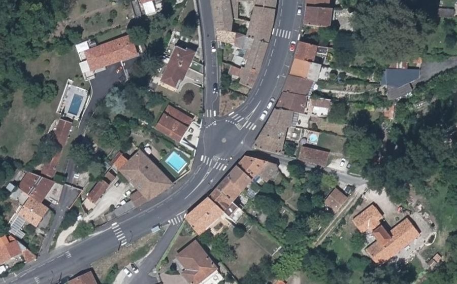 Vue aérienne du Rue de Montmoreau