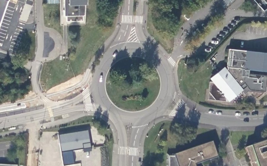Vue aérienne du Rond-Point de Saint-Vincent