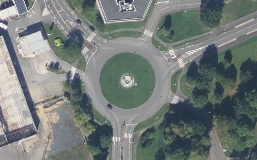 Vue aérienne du Rond-Point d'Uttenreuth