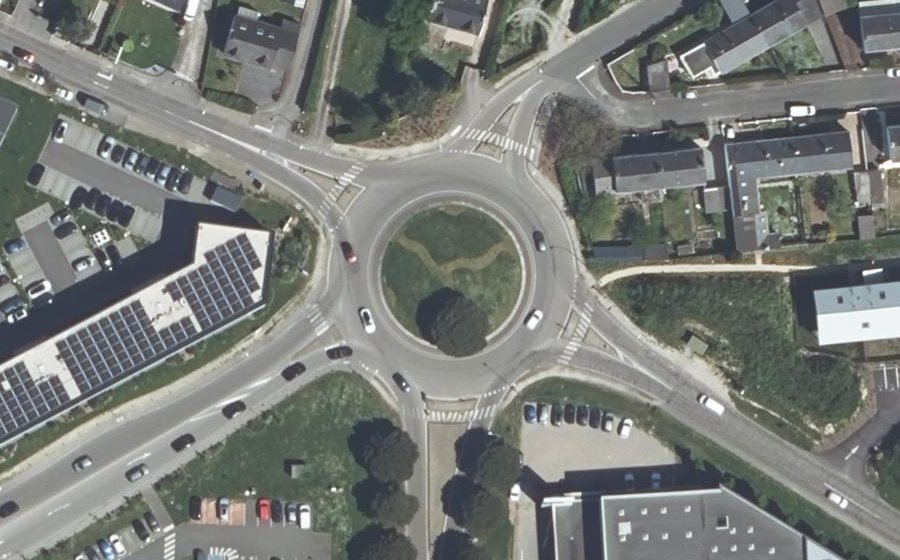 Vue aérienne du Rond-Point du Chemin-Vert