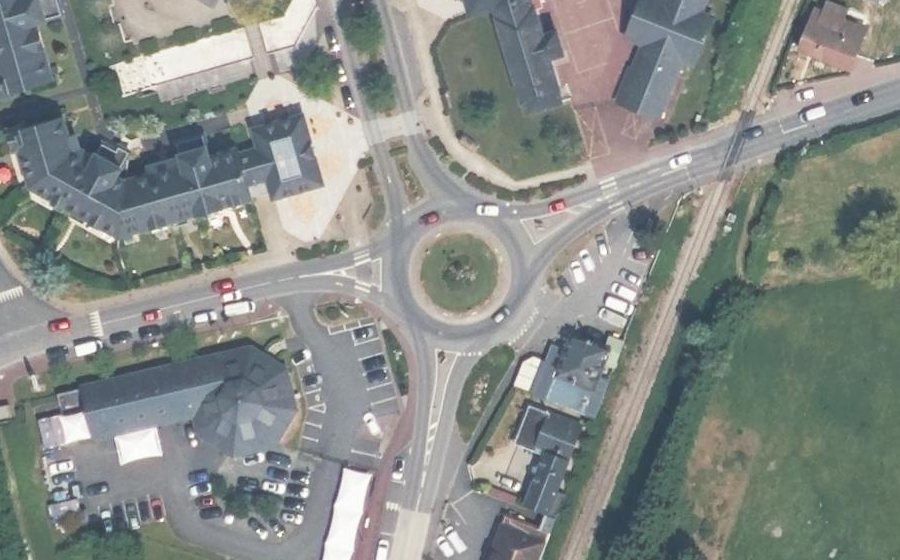 Vue aérienne du Place André Chotard
