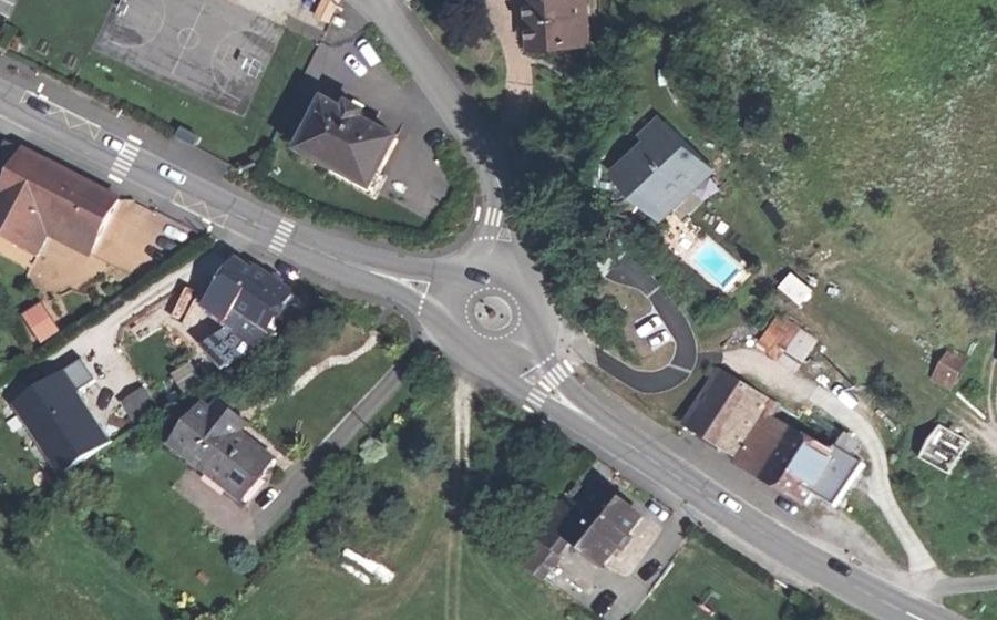 Vue aérienne du Rue de la Libération