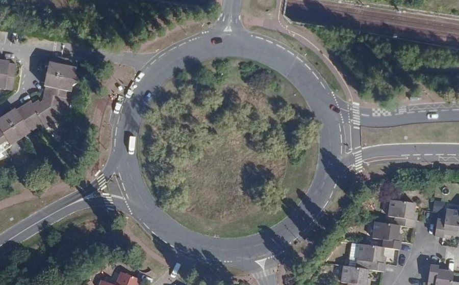 Vue aérienne du Rond-Point du Haut de Gency