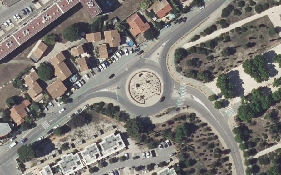 Vue aérienne du Rond-Point de l'Aéropostale