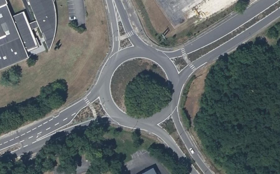 Vue aérienne du Carrefour de Bois-Bedeuil