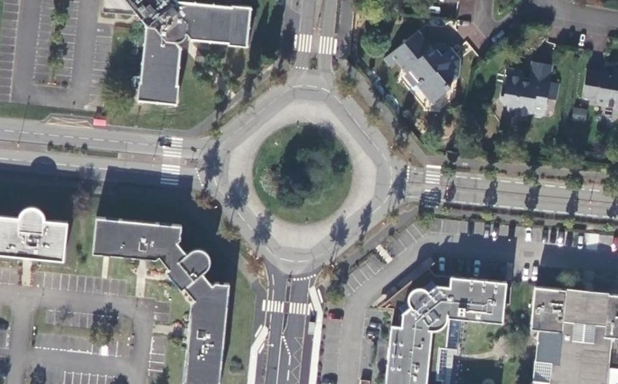 Vue aérienne du Rond-Point d'Alphasis