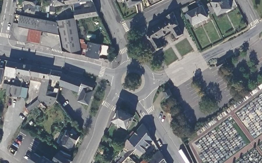 Vue aérienne du Rond-Point du Manoir
