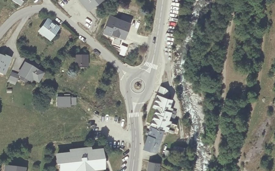 Vue aérienne du Rond-Point du Cerf