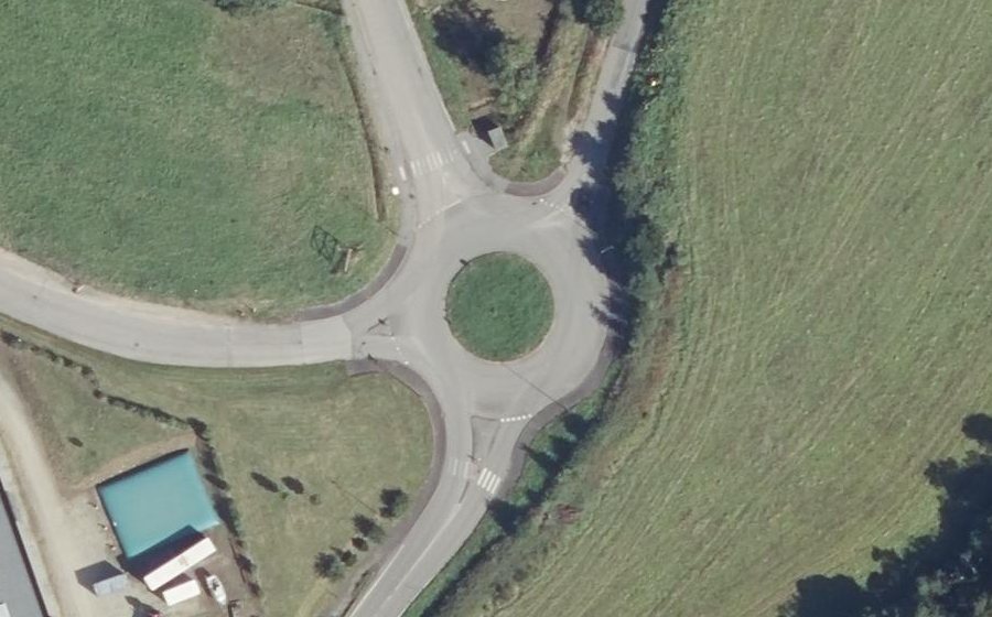 Vue aérienne du Rond-Point de Kerhamus
