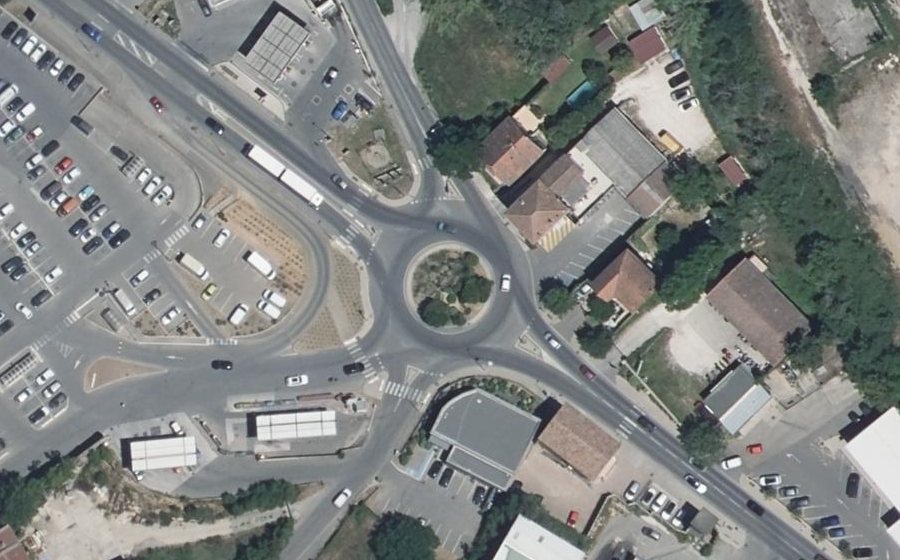 Vue aérienne du Rond-Point de l'Abbé Pierre