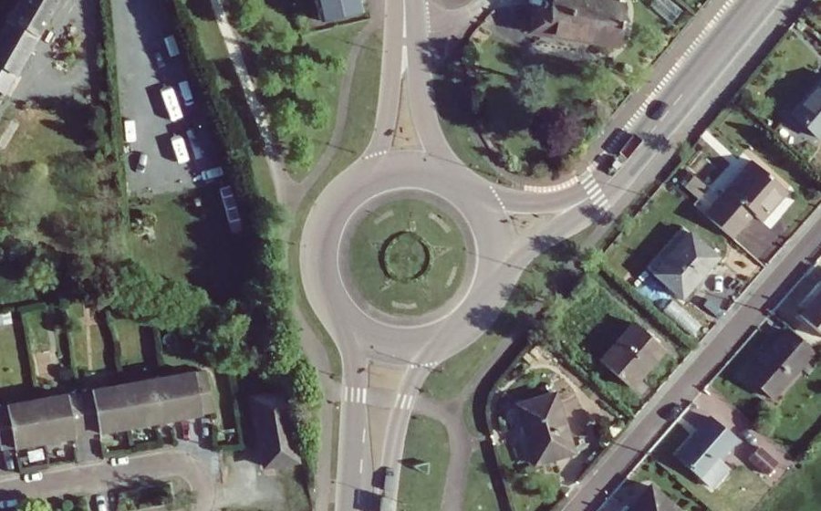 Vue aérienne du Rond-Point de Bastogne