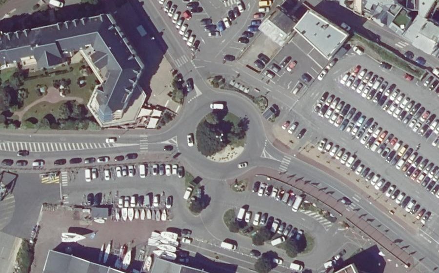 Vue aérienne du Rond-Point des Amiraux Granvillais