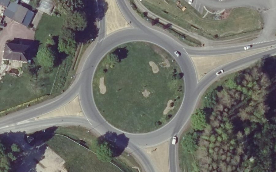 Vue aérienne du Rond-Point des Français Libres