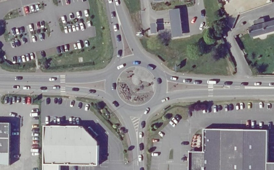 Vue aérienne du Rond-Point de la Haute Lande