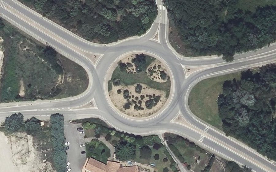 Vue aérienne du Rond-Point du Golf