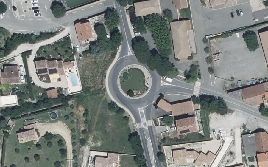 Vue aérienne du Rond-Point des Anciens Combattants