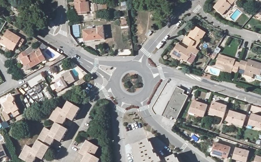 Vue aérienne du Rond-Point de la Toscane