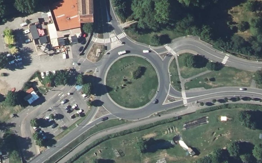Vue aérienne du Giratoire du Confluent
