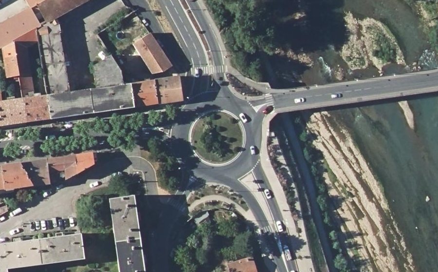 Vue aérienne du Rond-Point de Cureplat