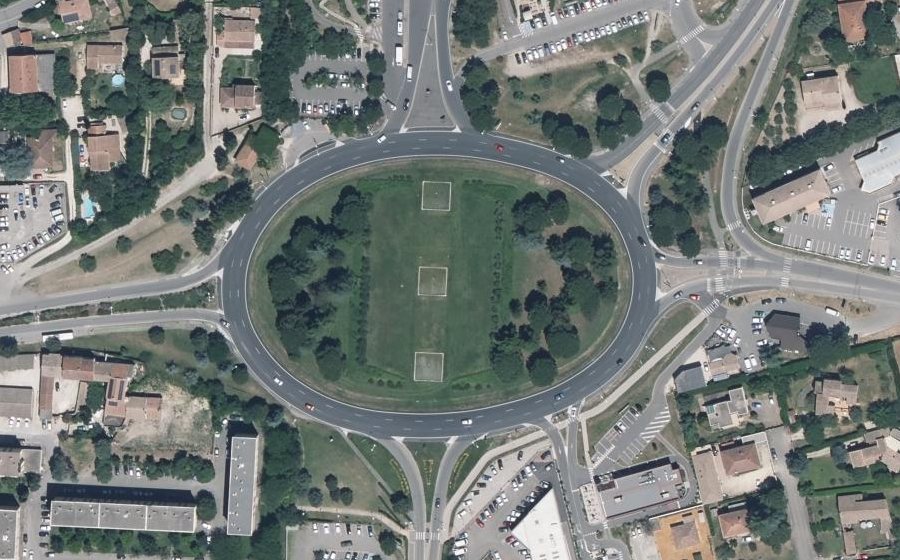 Vue aérienne du Rond-Point des Portes de Provence