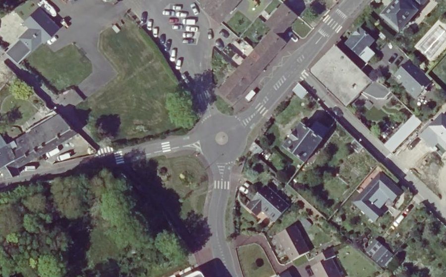Vue aérienne du Rond-Point Georges Delange