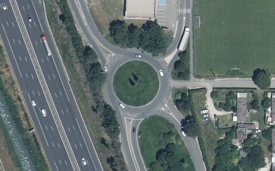 Vue aérienne du Rond-point anonyme n°5065883