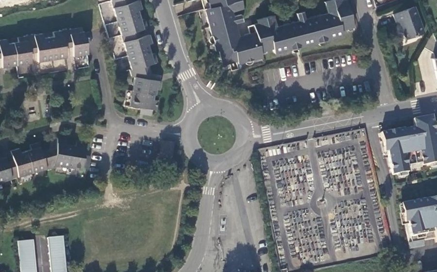 Vue aérienne du Rond-Point des Iles