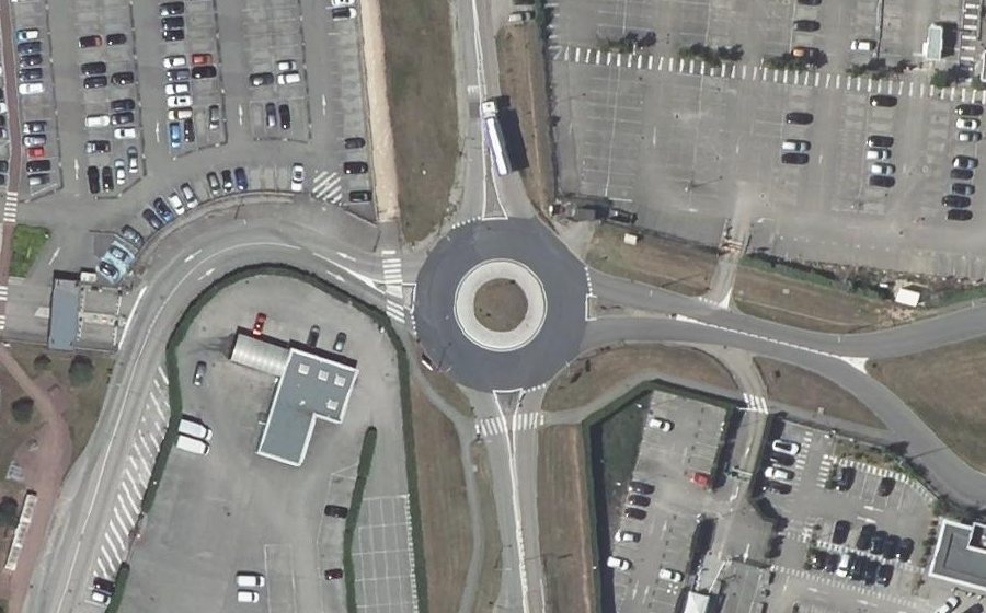 Vue aérienne du Rond-Point des Amériques