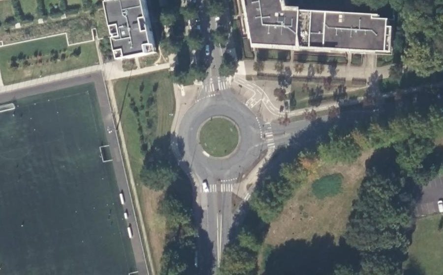Vue aérienne du Rond-point anonyme n°5069318