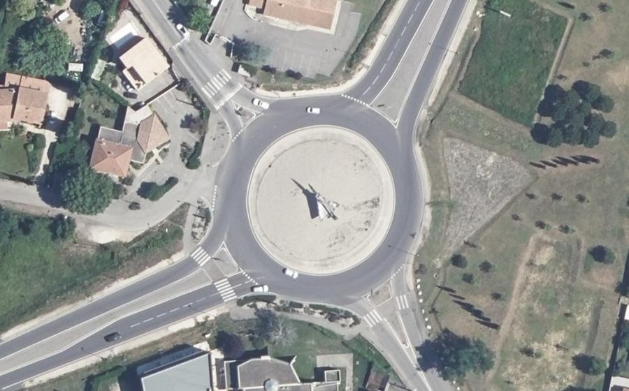 Vue aérienne du Rond-Point de Villepre