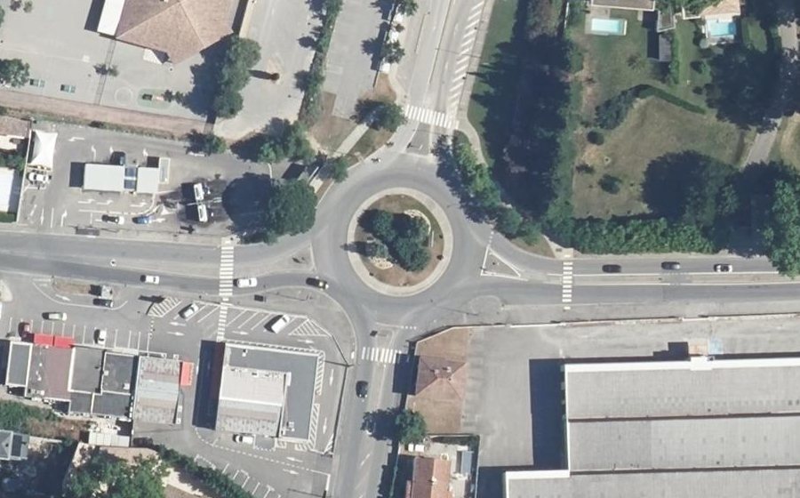 Vue aérienne du Rond-Point Jean Lapierre