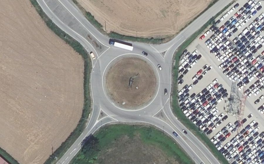 Vue aérienne du Rond-point anonyme n°5069693