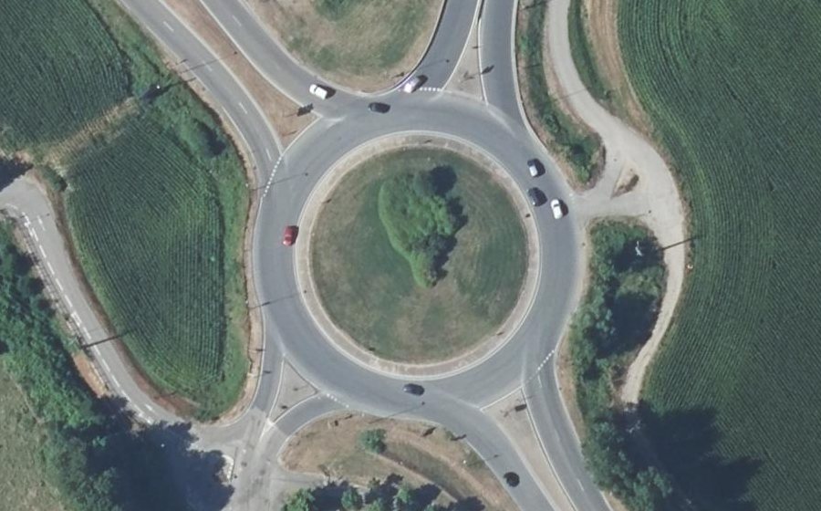 Vue aérienne du Rond-Point des Buissières