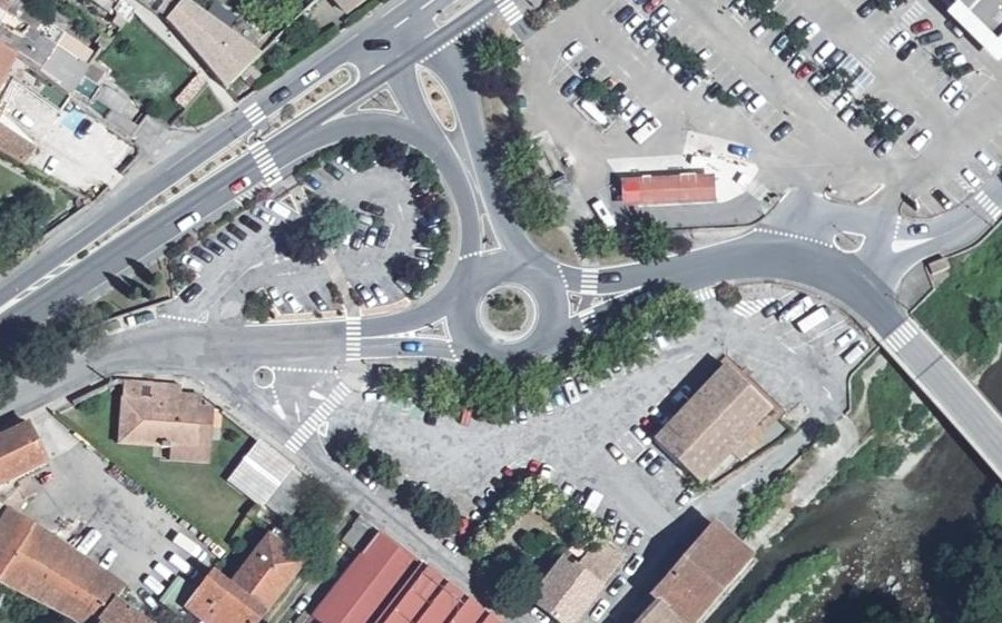 Vue aérienne de la Place du Maréchal Juin