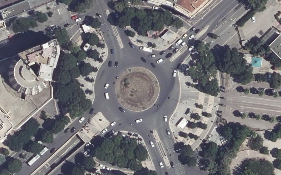 Vue aérienne du Rond-Point du Prado