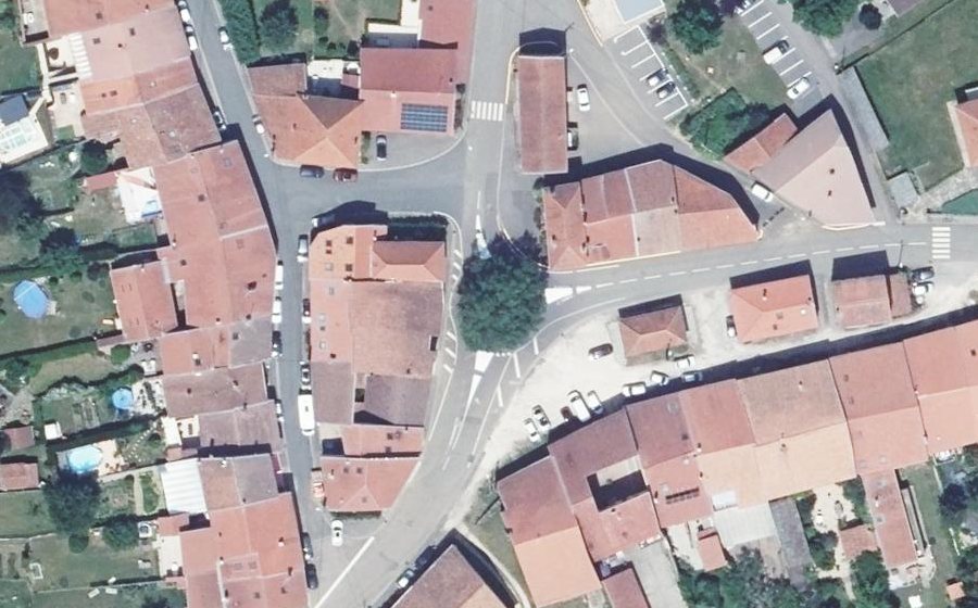 Vue aérienne du Place du Chêne